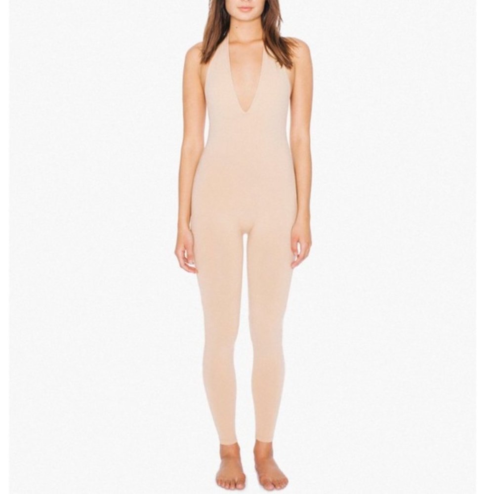 Blanc | Ribbed Beige Stretch Loungewear Jumpsuit